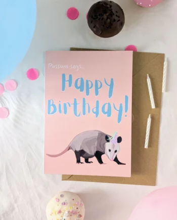 Possum Birthday Card