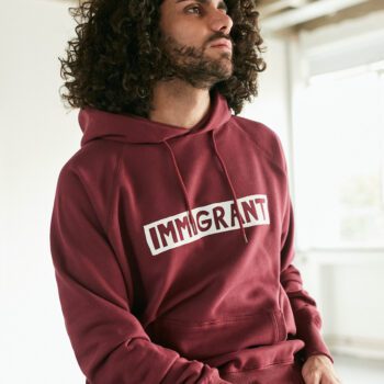 Burgundy Immigrant Hoodie