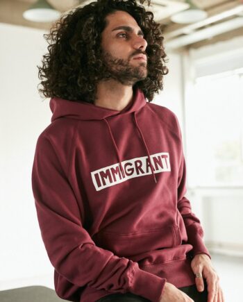 Burgundy Immigrant Hoodie