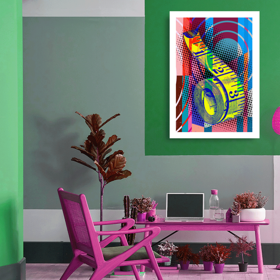 Tape Measure 01 - Colourful Modern Giclée Art Print