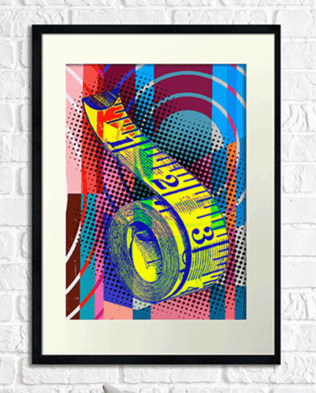 Tape Measure 01 - Colourful Modern Giclée Art Print