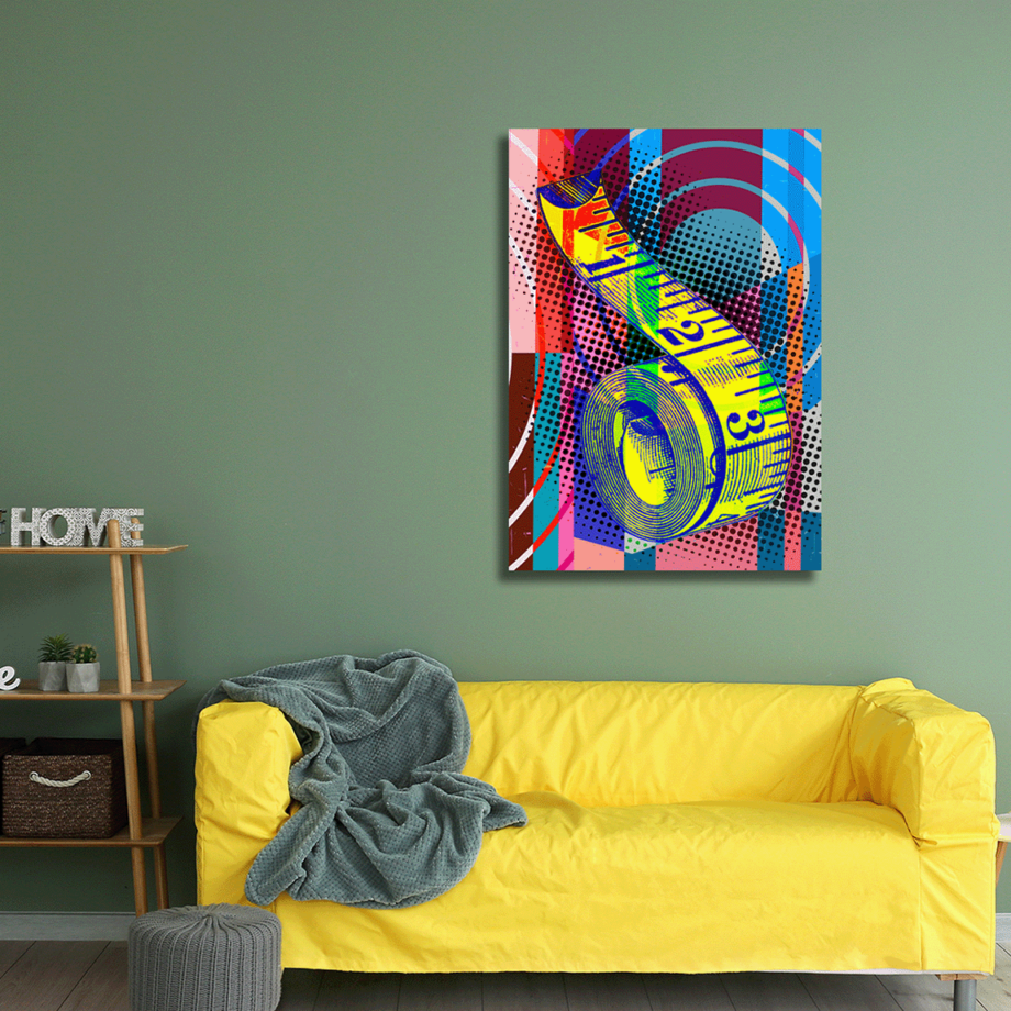 Tape Measure 01 - Colourful Modern Giclée Art Print