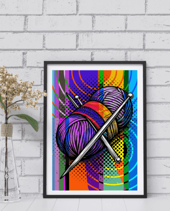 Violet’s Wool Art Print – A Celebration of Nostalgic Crafting