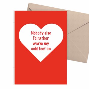 Valentine's Card - Warm my cold feet