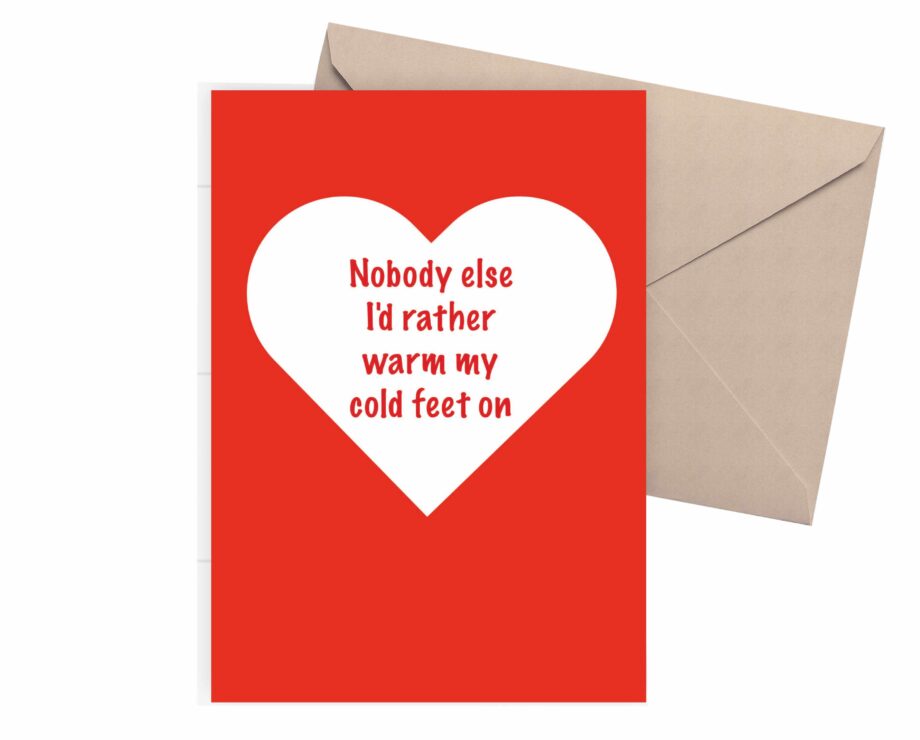 Valentine's Card - Warm my cold feet