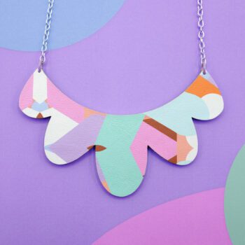 Colourful Handmade Scalloped Necklace