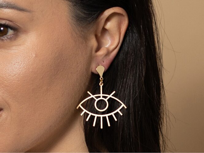 Kaya – Big Evil Eye charm Earrings