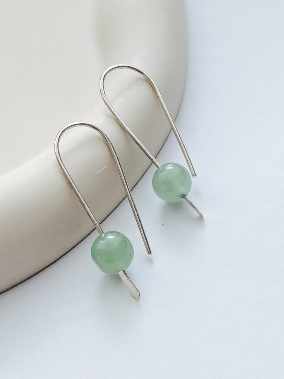 Aventurine Sterling silver Drop Earrings