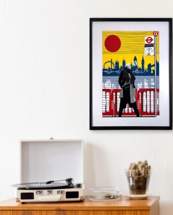 London Bus Stop – Cathi Rae - Giclée Print