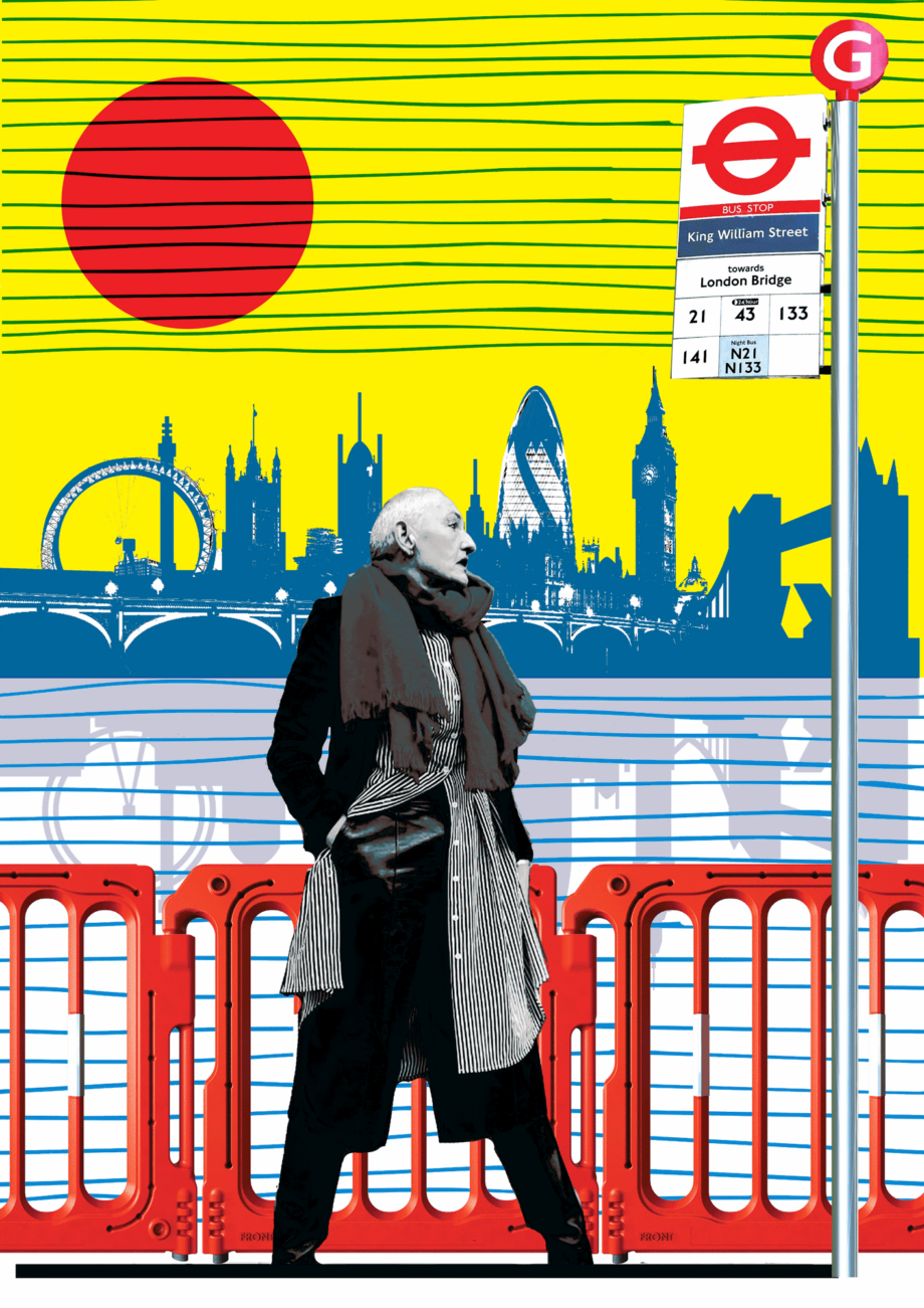 London Bus Stop – Cathi Rae - Giclée Print