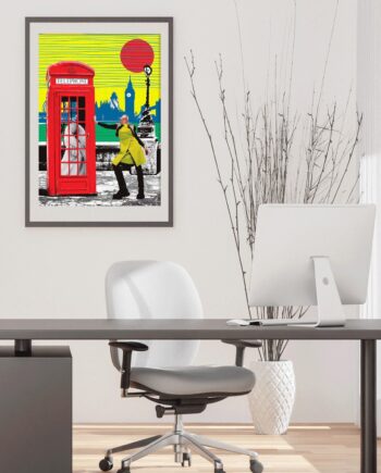 Unique London Art Prints: One-of-a-Kind Giclée Prints. Red Phone Box Print
