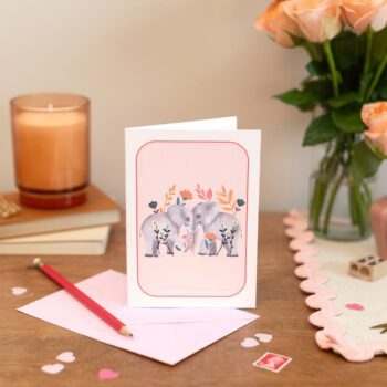 Blank Cards Set Pack of 8 - Elephant Inspired