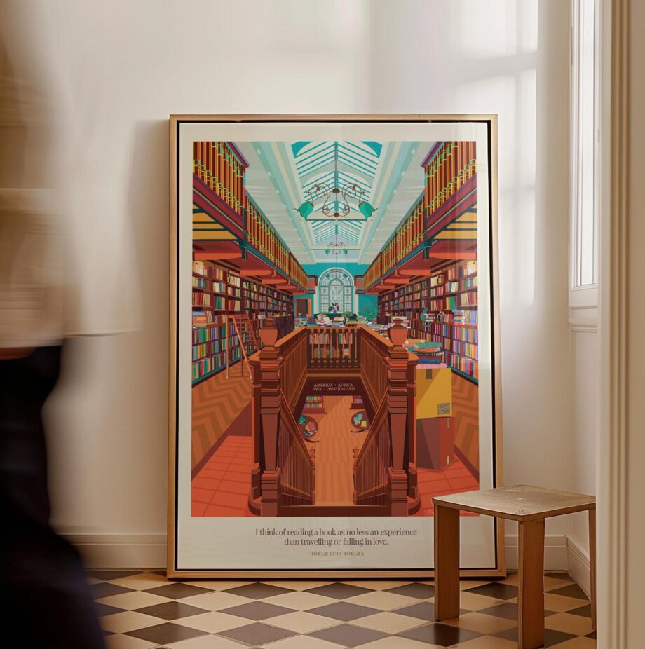 London Art Print - Daunt Books London