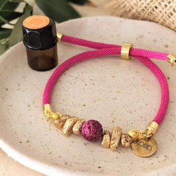 Magenta Aromatherapy Essential Oil Diffuser Bracelet