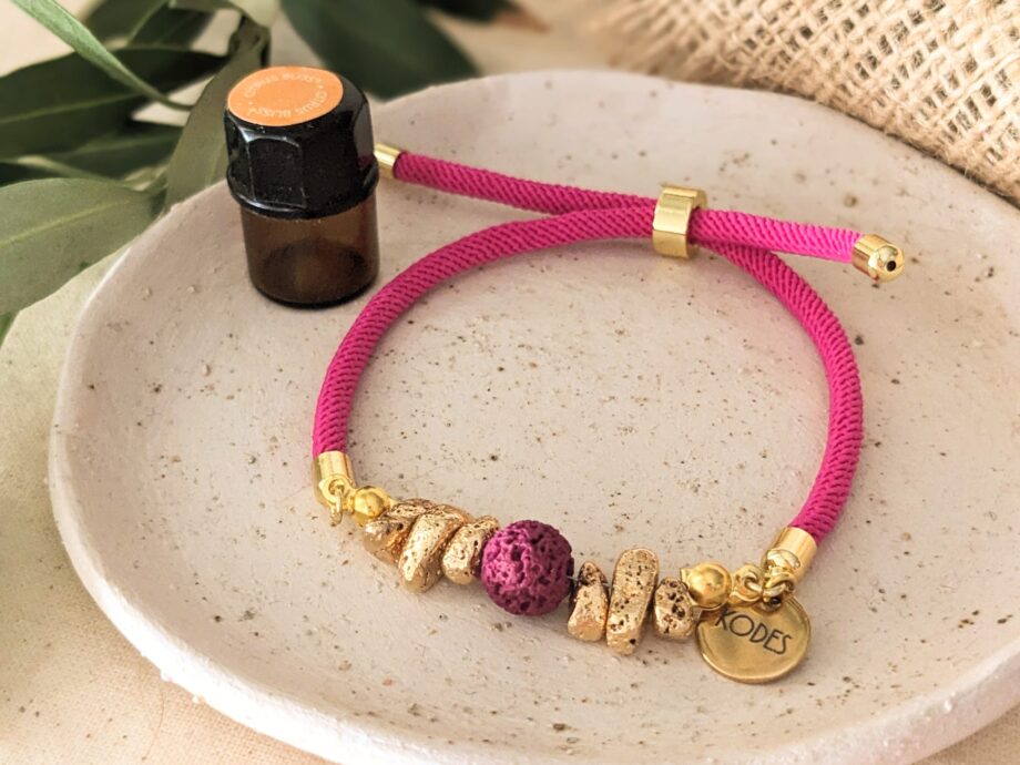 Magenta Aromatherapy Essential Oil Diffuser Bracelet