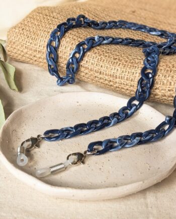 Dainty Marbled Blue Acrylic Acetate Glasses Chain