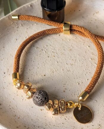 Caramel Aromatherapy Essential Oil Diffuser Bracelet