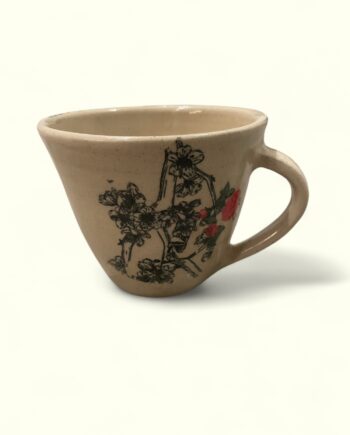 Handcrafted One-of-a-Kind Floral Large Mug