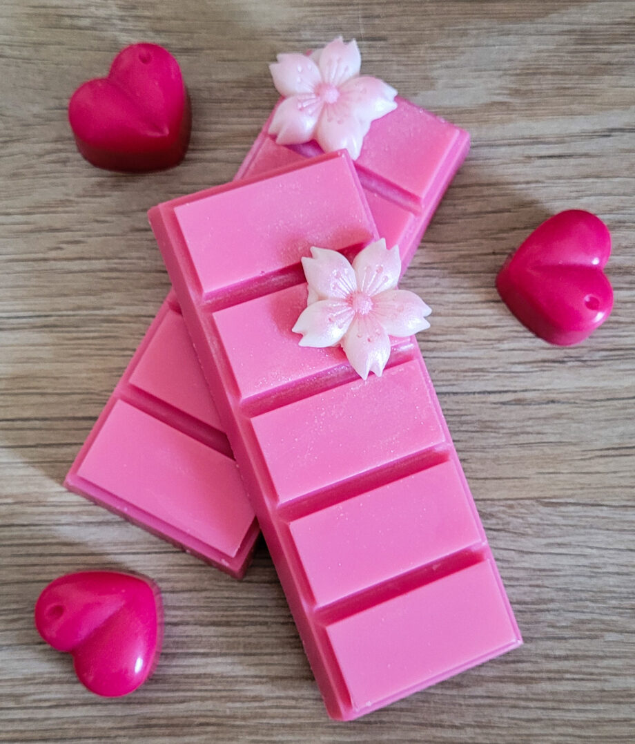 Cherry Blossom and Rose Water Soy Wax Snap Bar