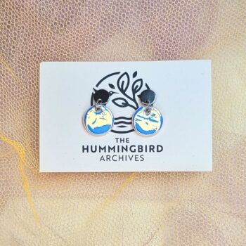 Holographic Mini Circle Earrings