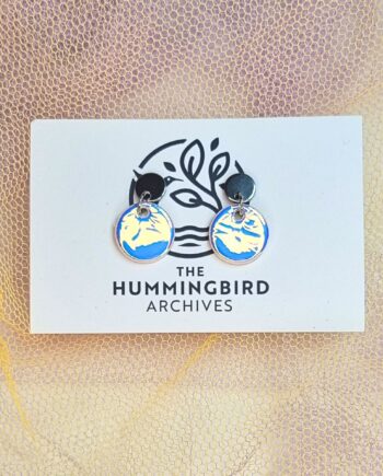 Holographic Mini Circle Earrings