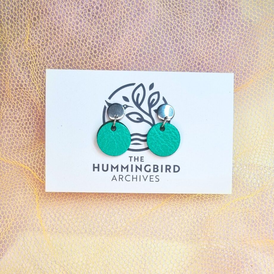 Turquoise Mini Circle Earrings