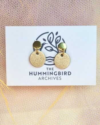 Gold Mini Circle Earrings