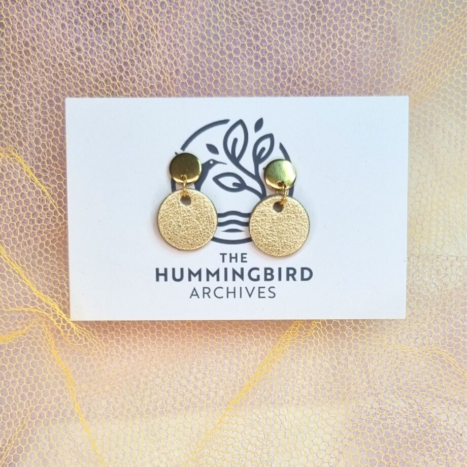 Gold Mini Circle Earrings