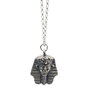 Pharaoh Pendant on chain, displayed on a white background.