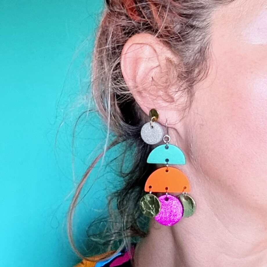 Gold Mini Circle Earrings