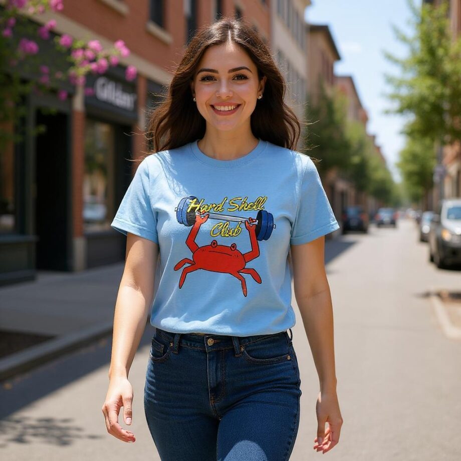 Quirky Crab Tee for Gym Enthusiasts | 100% Organic Cotton T-Shirt