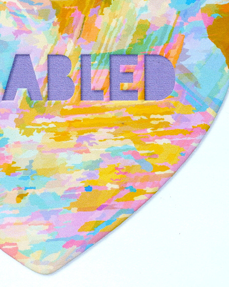 Close-up of the disabled print showcasing the subtle shading and shadowing that create a satisfying 3D effect.