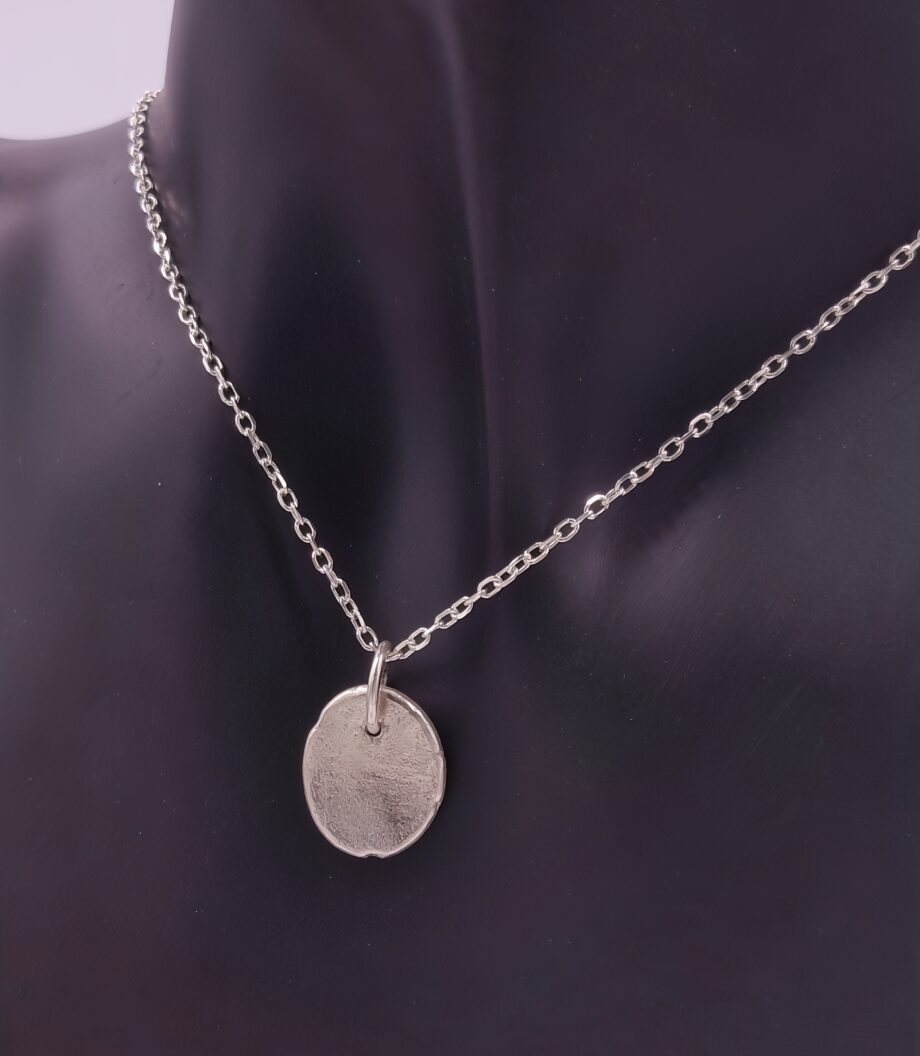 Molten Silver Droplet Pendant