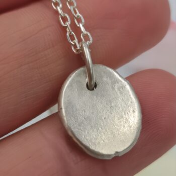 Molten Silver Droplet Pendant