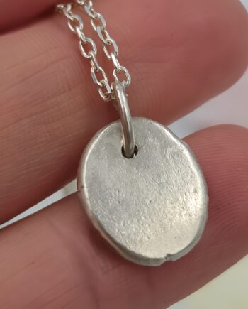 Molten Silver Droplet Pendant