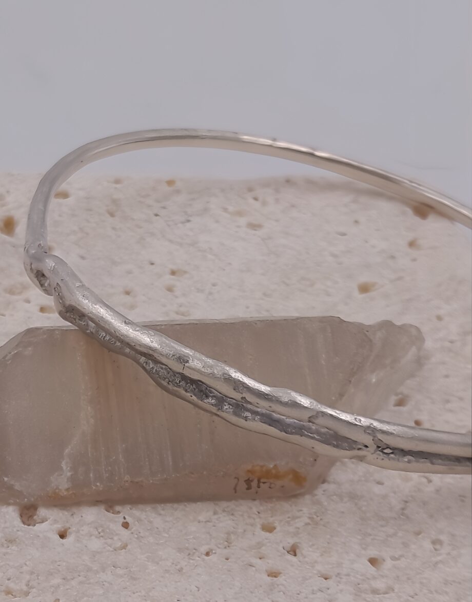 Molten Silver Bangle