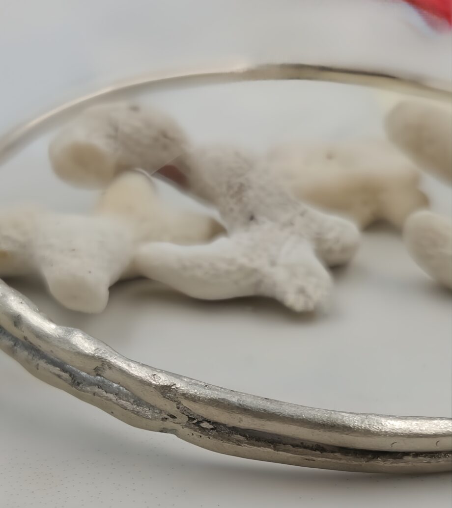 Molten Silver Bangle