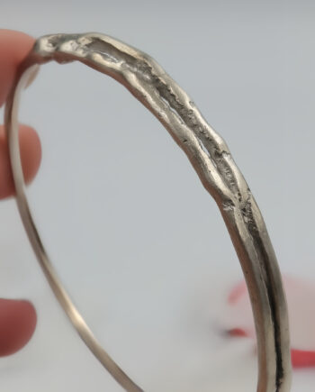 Molten Silver Bangle