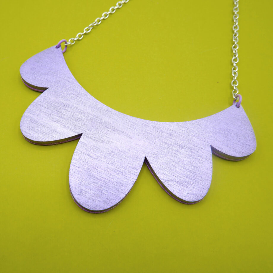 Pretty Pastel Scalloped Statement Necklace