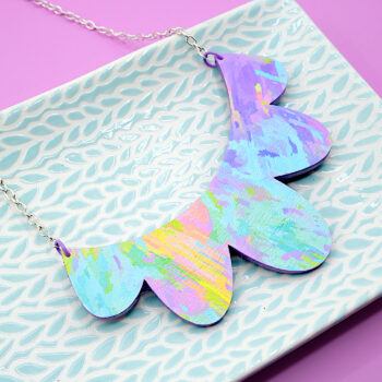 Pretty Pastel Scalloped Statement Necklace