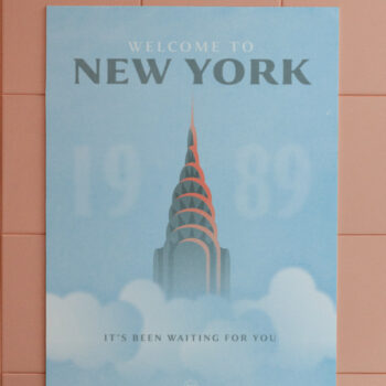 Welcome to New York Retro Travel Poster