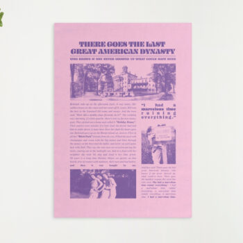 Last Great American Dynasty Newspaper Print