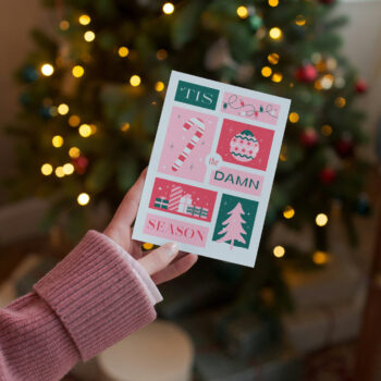 'Tis the Damn Season Retro Christmas Card