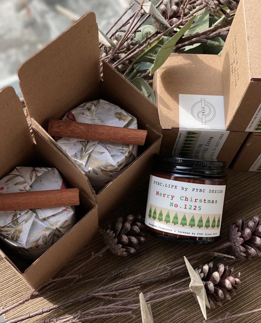 Vegan Christmas Candle - Merry Christmas No.1225