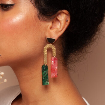 Greta Brass Arch Earrings
