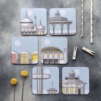 Brighton Sun - Set of Six Coasters