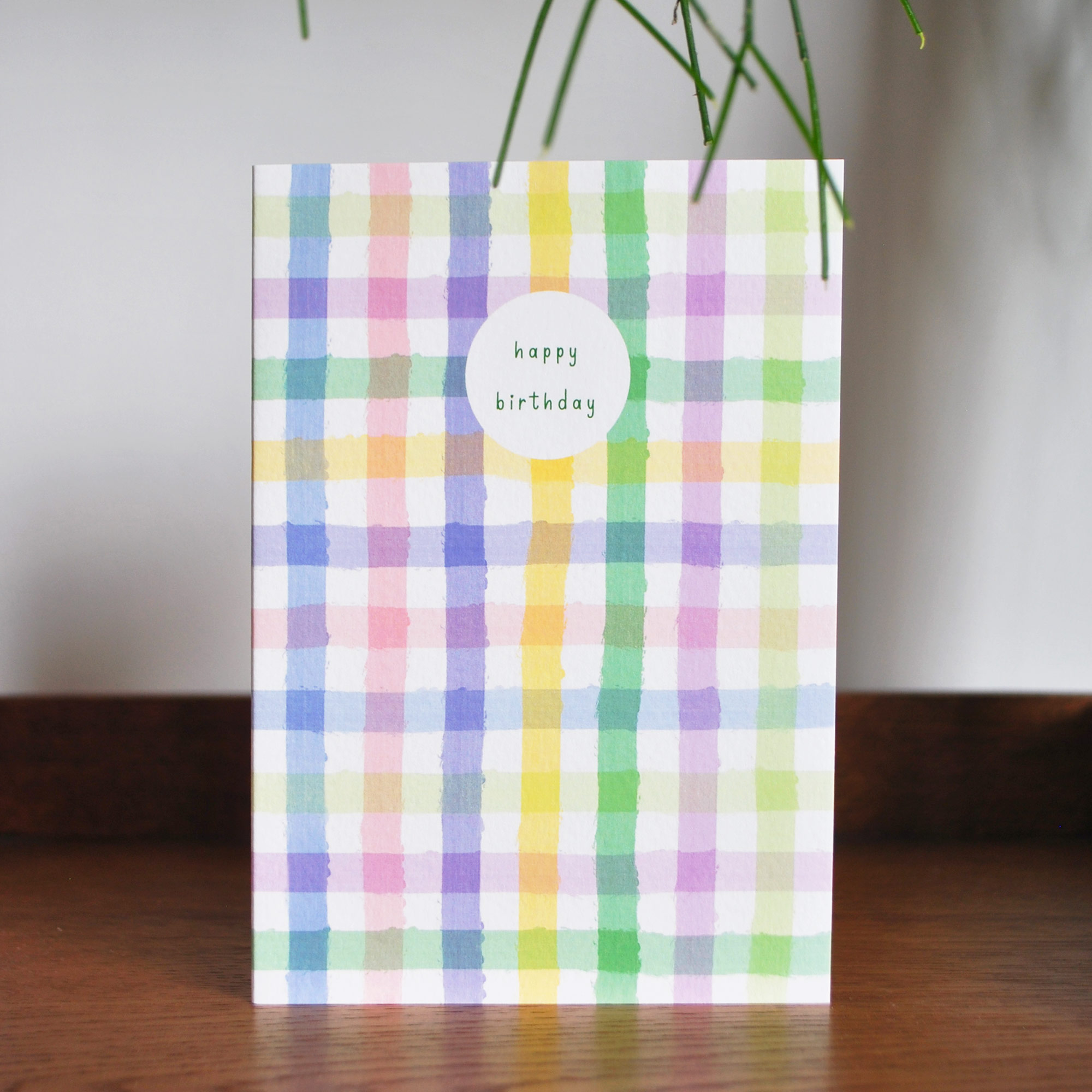 Checkerboard Happy Birthday Card