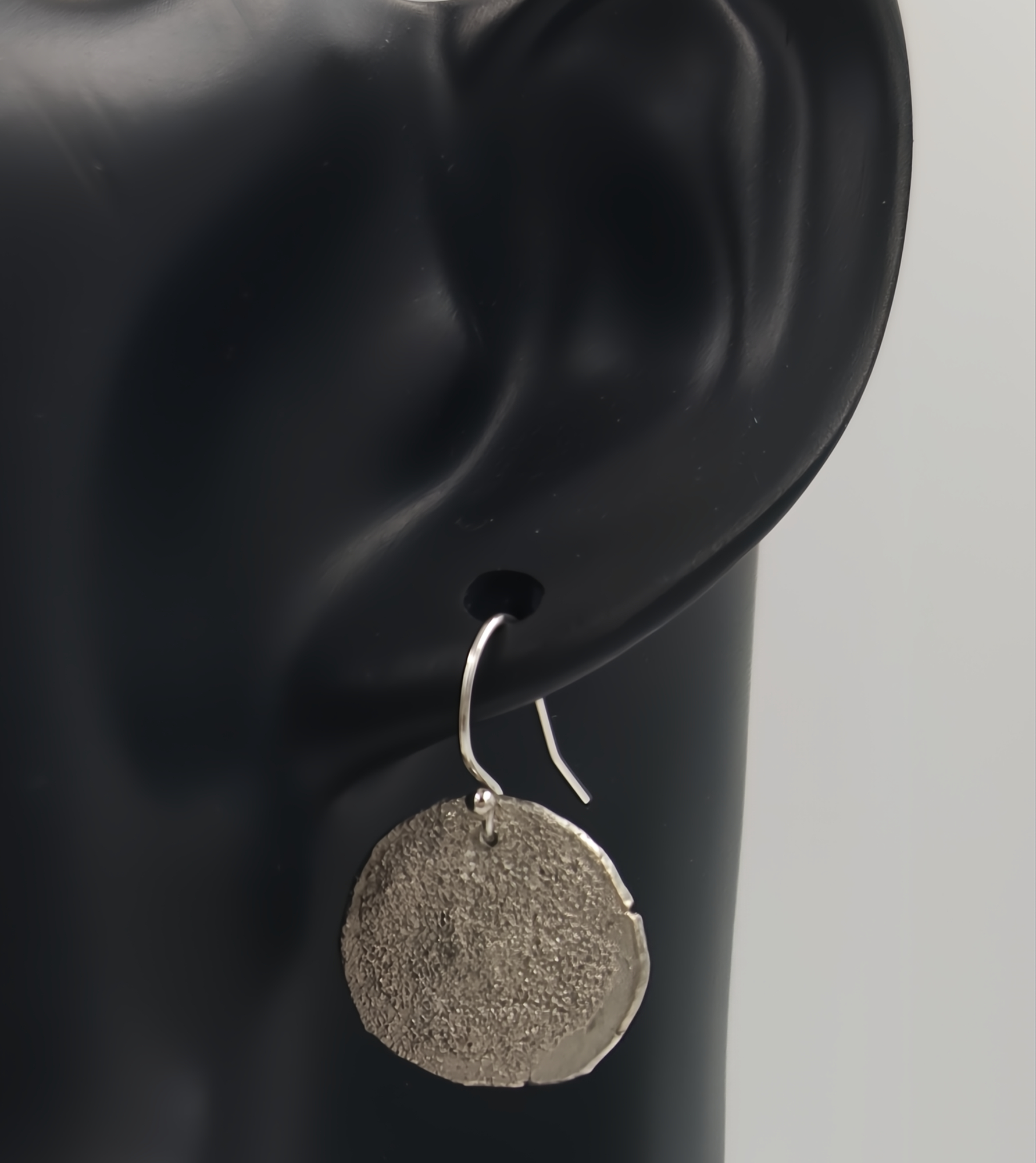 Molten Silver Dust Drop Earrings