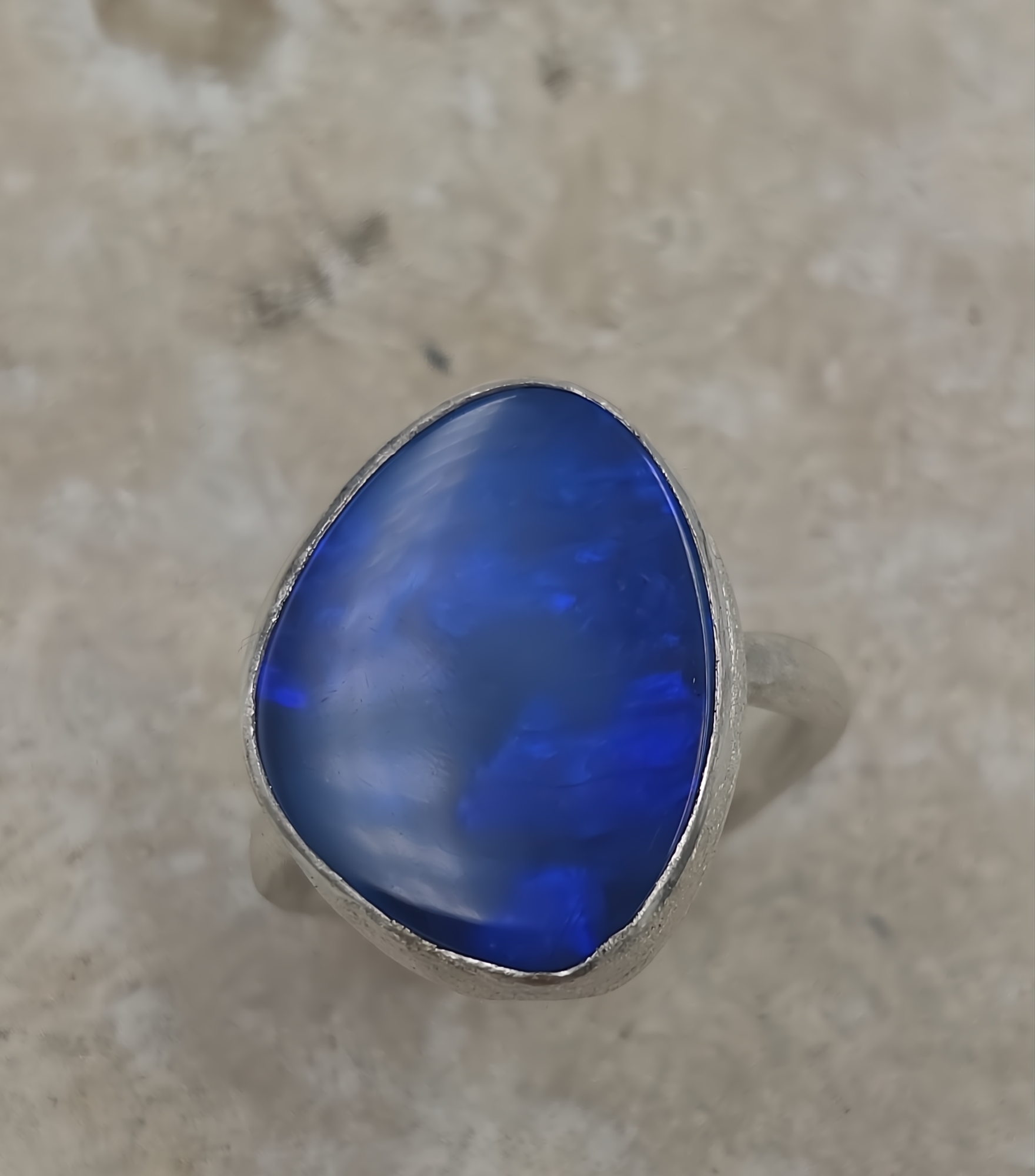 Handmade Australian Opal Doublet Ring