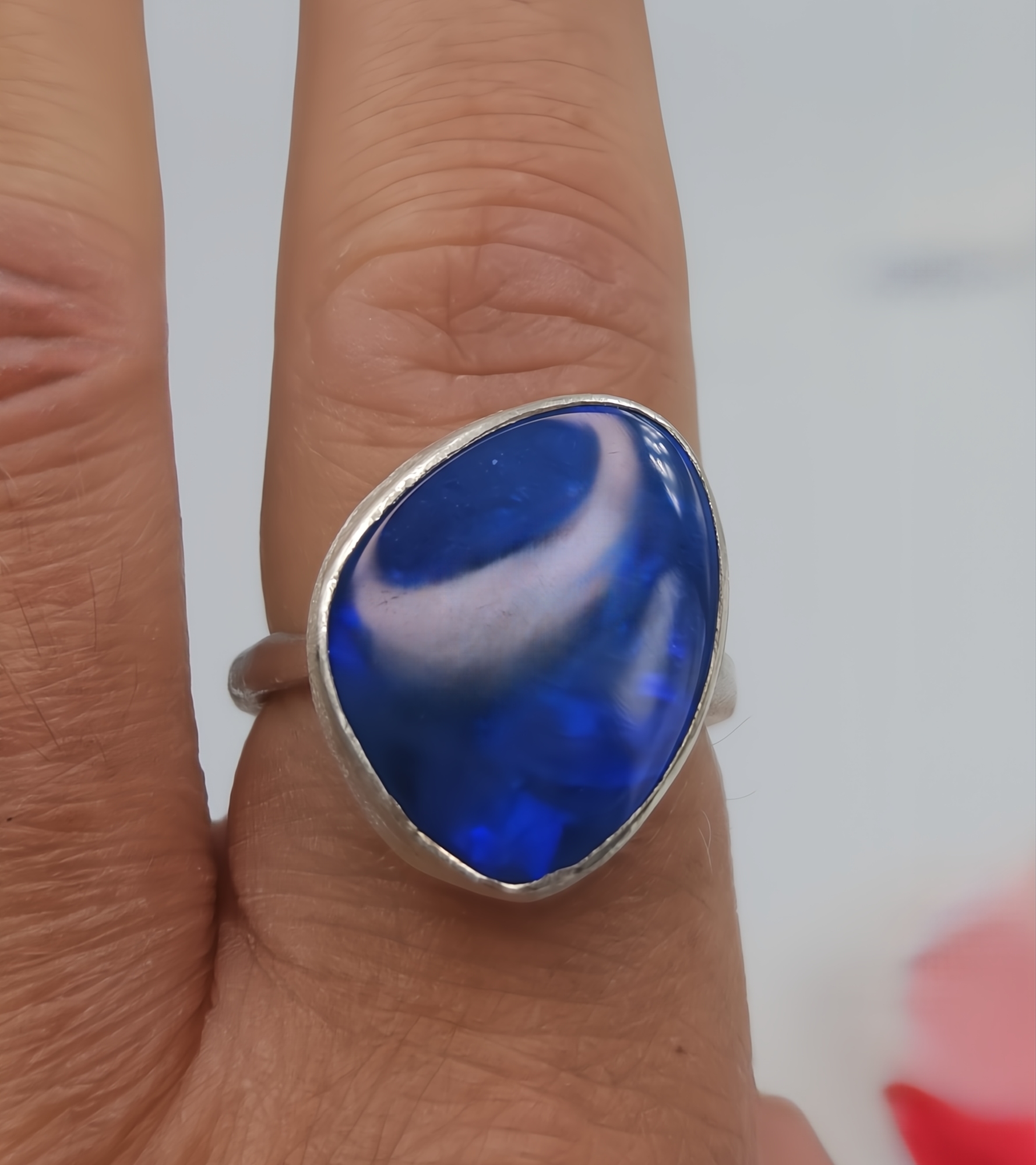 Handmade Australian Opal Doublet Ring